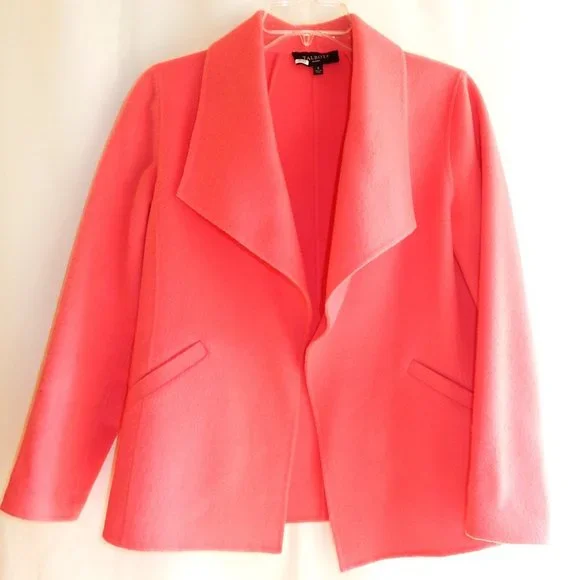 Boiled Wool Coat Talbots Pink Coat Military Coat Talbots